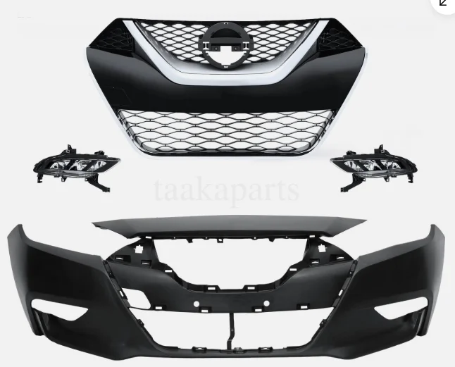 2016 - 2018 Nissan Maxima Front Bumper Cover Kit + Grille + Brackets