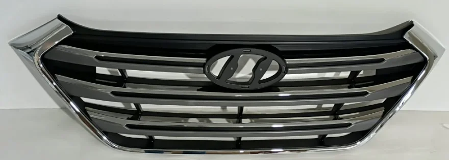 2016 - 2018 Hyundai Tucson Front Bumper Lower Grille Black & Chrome