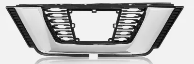 2017 - 2019 Nissan Rogue Front Upper Bumper Grille Chrome Trim with RADAR HOLE