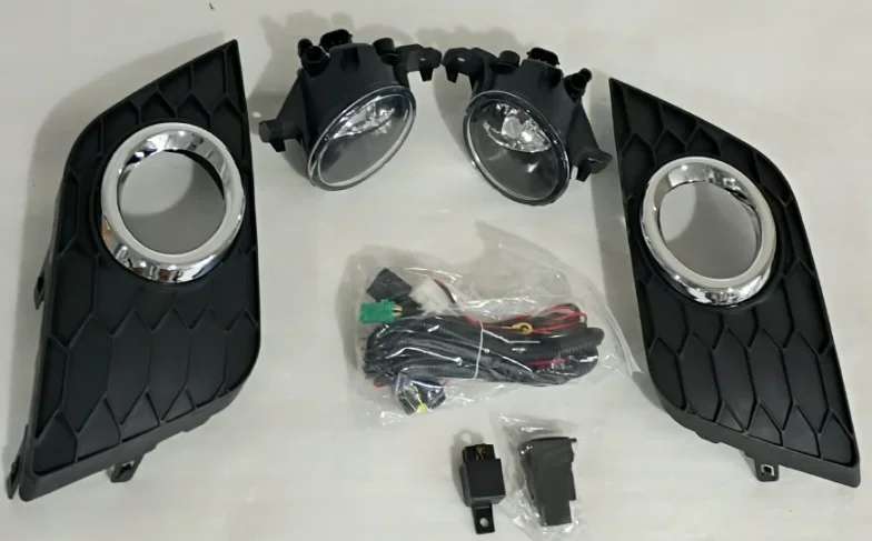 2016 - 2019 NISSAN SENTRA CLEAR LENS FOG LIGHT LAMPS SET W/BEZEL COVER+SWITCH
