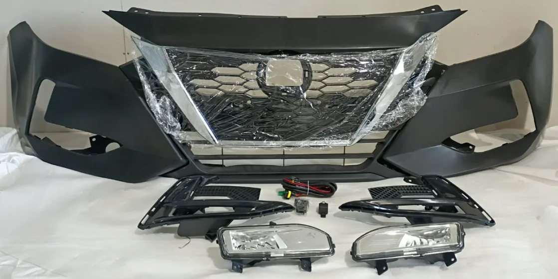 2019 - 2023 Nissan Sentra Front Bumper Upper Lower Grille Fog Lights